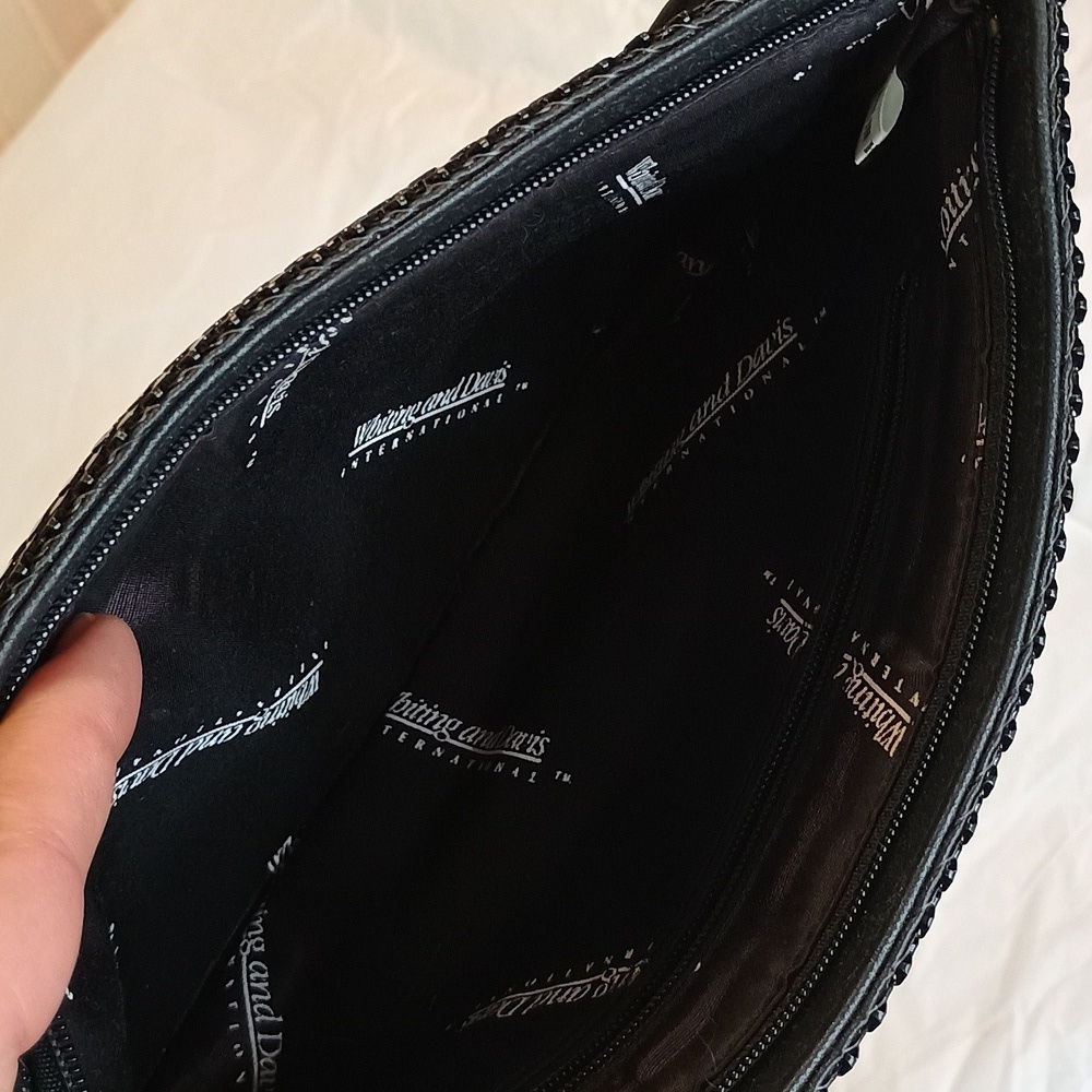 Whiting and Davis Vintage black crossbody purse mesh style bag - Picture 3 of 4